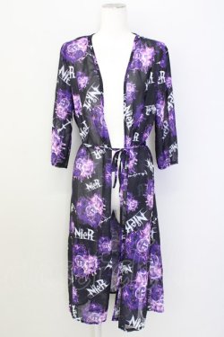 画像1: NieR Clothing / カーディガン風トップス L 黒 T-23-11-27-012-PU-TO-AS-ZT283