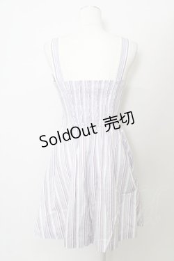 画像2: 【SALE】axes femme POETIQUE / ストライプジャンパースカート  ラベンダー T-23-11-30-048-AX-OP-IG-ZT304