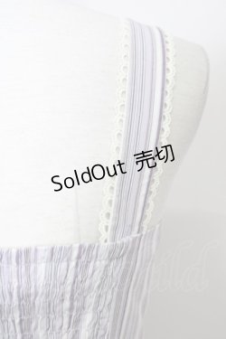 画像3: 【SALE】axes femme POETIQUE / ストライプジャンパースカート  ラベンダー T-23-11-30-048-AX-OP-IG-ZT304