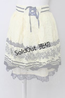 画像1: axes femme / 【タグ付き】メッセージ×ボーダースカート  イエロー T-23-11-30-054-AX-SK-IG-ZT302