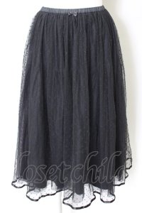 Franche Lippee / かわいいチュールドットスカート M クロ T-23-11-30-063-LO-SK-IG-ZY