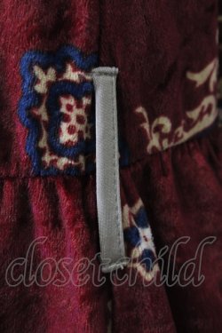 画像6: axes femme / ベロアキャリッジモチーフワンピース  ワイン T-23-12-21-031-AX-OP-IG-ZT068