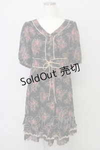 axes femme / ローズブーケワンピース  クロ T-23-12-21-037-AX-OP-IG-ZT086
