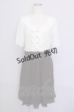 画像1: 【SALE】axes femme / ドットフロッキー使いワンピース  アイボリー×ブラウン T-23-12-29-004-AX-OP-IG-ZT324