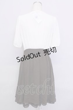 画像2: 【SALE】axes femme / ドットフロッキー使いワンピース  アイボリー×ブラウン T-23-12-29-004-AX-OP-IG-ZT324