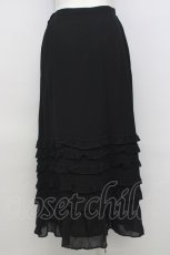 画像2: 【SALE】KANEKO ISAO / シフォンフリルスカート L 黒 T-24-01-16-027-EL-SK-HD-ZT401 (2)