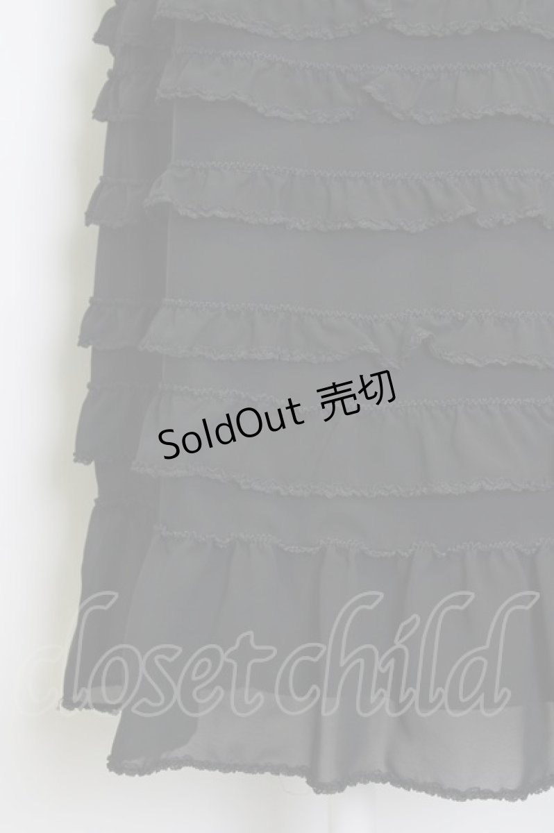 画像3: 【SALE】KANEKO ISAO / シフォンフリルスカート L 黒 T-24-01-16-027-EL-SK-HD-ZT401 (3)