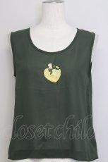 画像1: 【SALE】KANEKO ISAO / ハート香水瓶シフォンノースリーブトップス  グリーン T-24-01-16-005-EL-TO-HD-ZT372 (1)