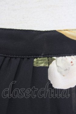 画像6: KANEKO ISAO / クチナシ&香水瓶柄スカート  黒Ｘブラウン T-24-01-16-035-EL-SK-HD-ZT402