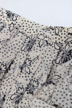 画像7: KANEKO ISAO / フラワー総柄スカート  アイボリーX黒 T-24-01-16-039-EL-SK-HD-ZT402