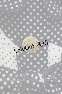 画像4: KANEKO ISAO / シルエットリボンドット半袖ブラウス  黒Xアイボリー T-24-01-16-006-EL-BL-HD-ZT372