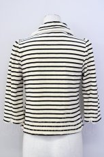 画像2: 【SALE】Franche Lippee / ベロアボーダージャケット M 生成り T-24-01-17-024-LO-JA-IG-ZT404 (2)