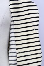 画像4: 【SALE】Franche Lippee / ベロアボーダージャケット M 生成り T-24-01-17-024-LO-JA-IG-ZT404 (4)