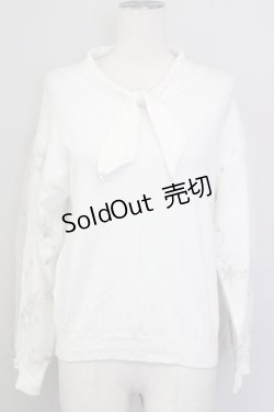 画像1: 【SALE】axes femme / お星さまチュール袖ニット  シロ T-24-01-17-003-AX-TO-IG-ZT126