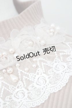 画像5: axes femme / 花モチーフリブプルオーバー  ピンクベージュ T-24-01-17-016-AX-TO-IG-ZT403