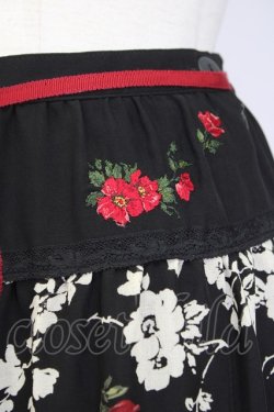 画像3: INGEBORG / 白&赤フラワー柄スカート S 黒X白X赤 T-24-01-20-026-LO-SK-HD-ZT018