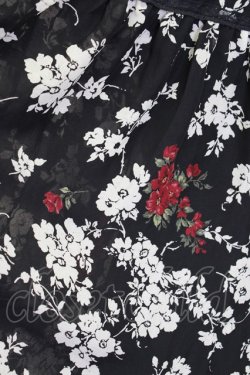 画像4: INGEBORG / 白&赤フラワー柄スカート S 黒X白X赤 T-24-01-20-026-LO-SK-HD-ZT018