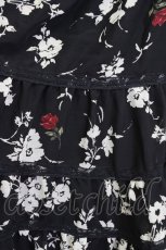 画像5: 【SALE】INGEBORG / 白&赤フラワー柄スカート S 黒Ｘ白Ｘ赤 T-24-01-20-026-LO-SK-HD-ZT018 (5)