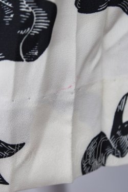 画像5: INGEBORG / リボン総柄プリーツワンピース  アイボリーX黒 T-24-01-20-015-LO-OP-HD-ZT008