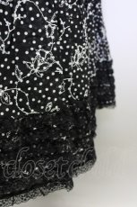 画像4: 【SALE】KANEKO ISAO / フラワー刺繍ドットスカート  黒Ｘ白 T-24-01-21-022-EL-SK-HD-ZT032 (4)