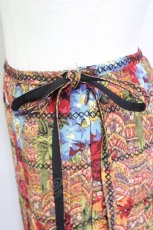 画像3: 【SALE】INGEBORG / 手描きフラワー&総柄プリーツスカート S ブラウンＸ赤Ｘ青 T-24-01-21-032-LO-SK-HD-ZT044 (3)