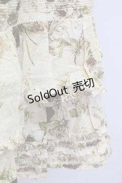 画像6: 【SALE】KANEKO ISAO / ローズブーケ3段フリルスカート  アイボリーＸブラウン T-24-01-21-046-EL-SK-HD-ZT053