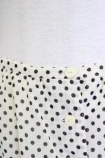 画像3: 【SALE】KANEKO ISAO / 裾フリルピンタックドットスカート  白Ｘ黒 T-24-01-21-047-EL-SK-HD-ZT053 (3)