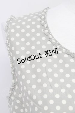 画像3: 【SALE】KANEKO ISAO / ドットノースリーブブラウス  グレーアイボリー T-24-01-21-007-EL-BL-HD-ZT022