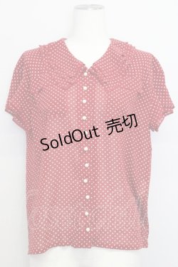 画像1: 【SALE】INGEBORG / ドットシフォンブラウス  赤Ｘ白 T-24-01-21-009-LO-BL-HD-ZT026