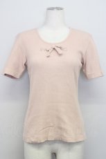 画像1: 【SALE】INGEBORG / ロゴ刺繍半袖トップス  ピンク T-24-01-21-010-LO-TO-HD-ZT026 (1)