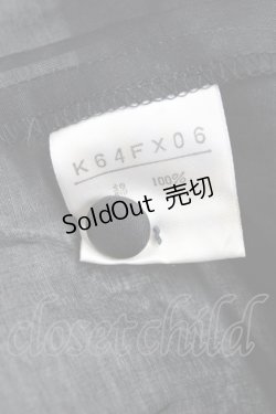 画像5: KANEKO ISAO / シースルー5つリボン半袖ブラウス  黒 T-24-01-21-002-EL-BL-HD-ZT022