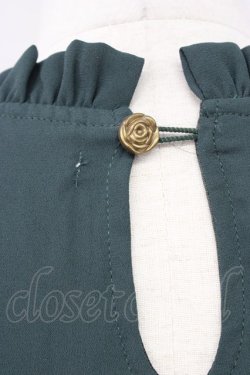 画像3: axes femme / デザインキルトシフォン切替ワンピース  グリーン T-24-01-22-024-AX-OP-IG-ZT096