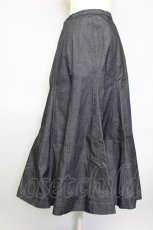 画像2: 【SALE】INGEBORG / デニム風スカート S 黒 T-24-01-24-036-LO-SK-HD-ZT146 (2)
