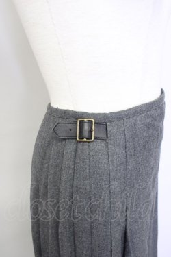 画像6: INGEBORG / ニットカメリア刺繍サイドベルトスカート  グレーＸ白 T-24-01-24-038-LO-SK-HD-ZT146