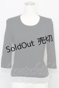 【SALE】INGEBORG / 裾2カラートップス  黒Ｘグレー T-24-02-04-026-LO-TO-HD-ZT254