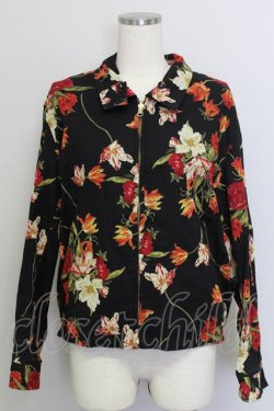 画像7: INGEBORG / フラワー総柄リバーシブルジャケット  黒X赤 T-24-02-04-036-LO-JA-HD-ZT244