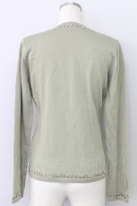画像2: 【SALE】KANEKO ISAO / ビーズデザインニットカーディガン  ミント T-24-02-04-010-EL-TO-HD-ZT253 (2)