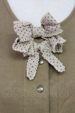 画像3: 【SALE】KANEKO ISAO / ドットリボンスナップボタンカーディガン  ブラウン T-24-02-04-011-EL-TO-HD-ZT253 (3)