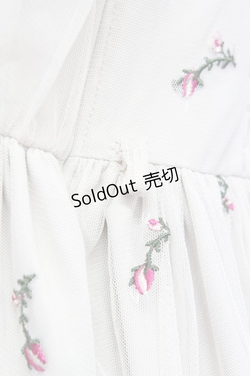 画像3: 【SALE】F&A / フラワー刺繍チュールキャミワンピース  アイボリー T-24-02-07-011-LO-OP-HD-ZT099 (3)