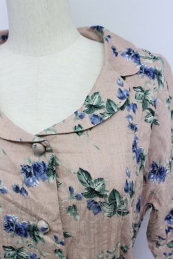 画像4: an another angelus / フラワー総柄半袖ワンピース  ピンクブラウン T-24-02-08-030-CA-OP-HD-ZT393