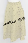 【SALE】an another angelus /ドット柄サイド釦フレアースカート  イエロー T-24-02-08-037-CA-SK-HD-ZT401