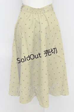 画像2: 【SALE】an another angelus /ドット柄サイド釦フレアースカート  イエロー T-24-02-08-037-CA-SK-HD-ZT401
