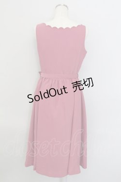 画像2: 【SALE】an another angelus / スカラップ&くるみ釦ジャンパースカート  ワイン T-24-02-10-039-CA-OP-HD-ZT383