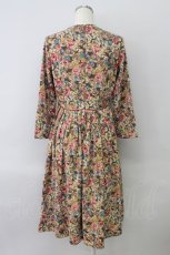 画像2: 【SALE】an another angelus / 手描き風フラワー総柄ワンピース  ブラウンＸカラフル T-24-02-11-024-CA-OP-HD-ZT058 (2)