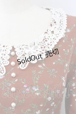 画像4: an another angelus / レース衿花柄ロングワンピース  ブラウン T-24-02-11-027-CA-OP-HD-ZT085