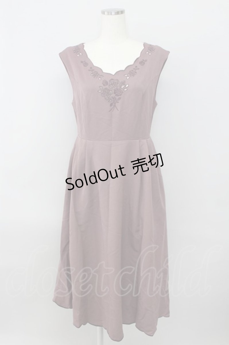 画像1: 【SALE】an another angelus / ローズカットワーク刺繍ジャンパースカート  ボルドー T-24-02-11-033-CA-OP-HD-ZT117 (1)