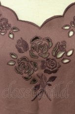 画像4: 【SALE】an another angelus / ローズカットワーク刺繍ジャンパースカート  ボルドー T-24-02-11-033-CA-OP-HD-ZT117 (4)