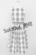 【SALE】an another angelus / ブロックチェックノースリーブワンピース  黒Ｘ白チェック T-24-02-11-037-CA-OP-HD-ZT107