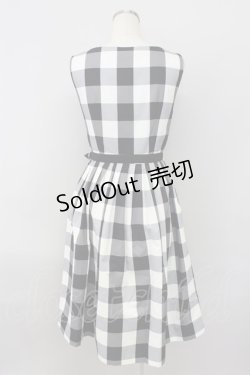 画像2: 【SALE】an another angelus / ブロックチェックノースリーブワンピース  黒Ｘ白チェック T-24-02-11-037-CA-OP-HD-ZT107