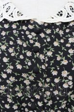 画像3: 【SALE】an another angelus / レース衿小花柄ロングワンピース  黒 T-24-02-11-039-CA-OP-HD-ZT107 (3)